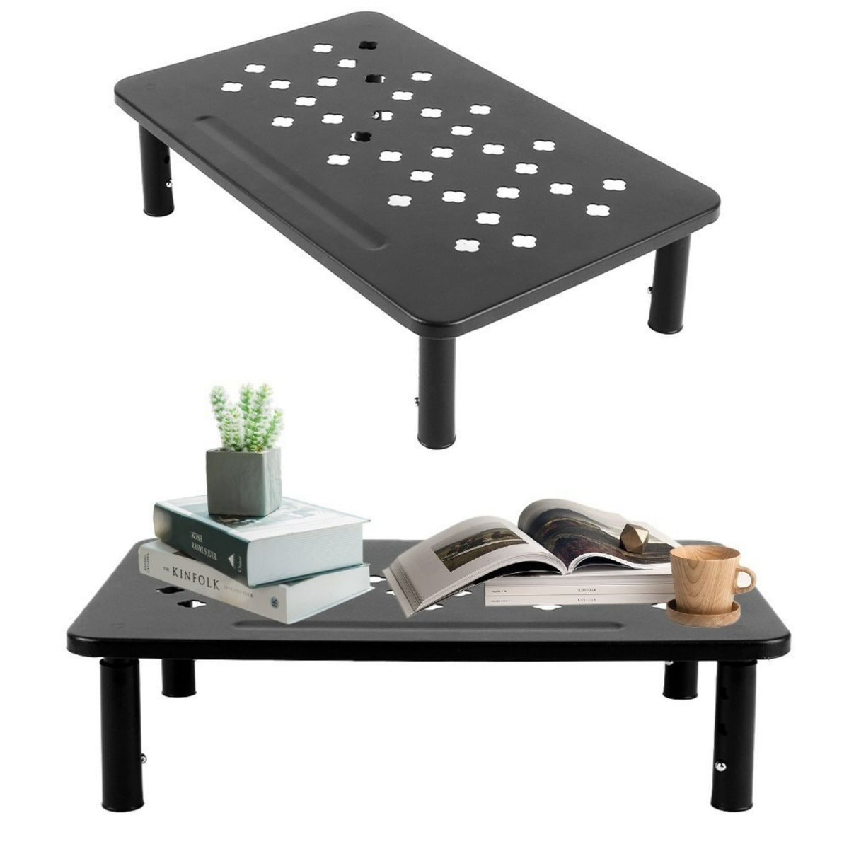 Riser Stand Riser Metal Adjustable Mesh Platform for Computer or Laptop