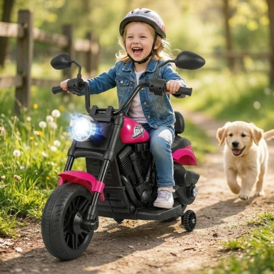 6V Kids Electric Motorbike Ride On Toy Motorcycle Training Wheels Kits