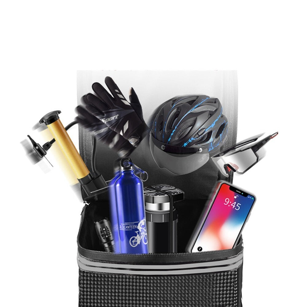 Cycling Reflective Rack Pack with Rain Cover – Lightweight & Durable Design