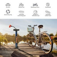 Mini Bike Floor Pump – Stainless Steel, High Pressure, 31.5cm Portable