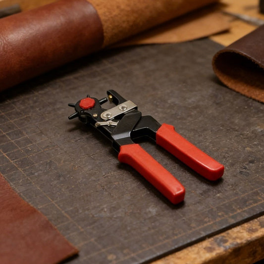 Revolving Leather Hole Punch Plier Belt Strap 6 Sizes 2.5-5mm DIY Craft Tool