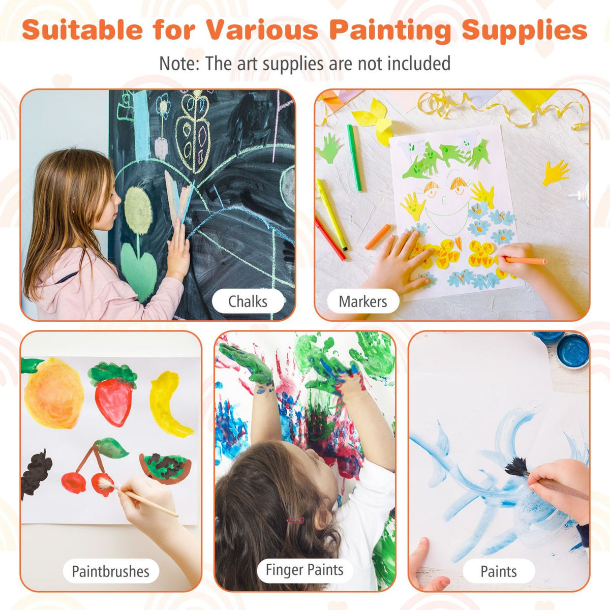 Double Sided Kids Easel Magnetic Whiteboard Chalkboard Art Drawing Board