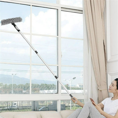 Telescopic Window Cleaning Kit 4.5m Pole Squeegee Microfibre No Ladder 20ft