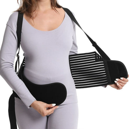Maternity Pregnancy Support Belt Shoulder Straps Back Brace Belly Lift