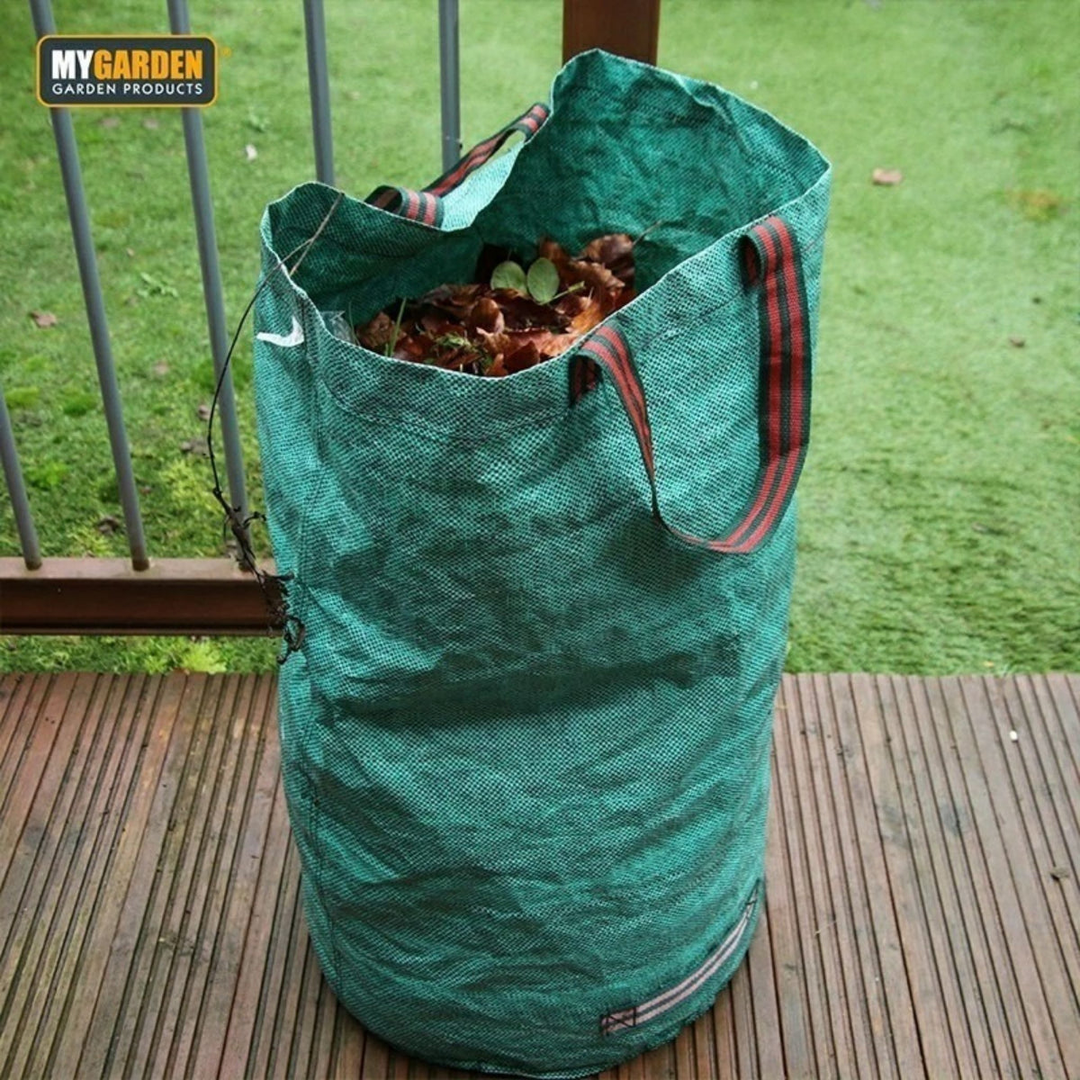 300L Heavy Duty Reusable Garden Waste Bag with Zipper & Handles Foldable