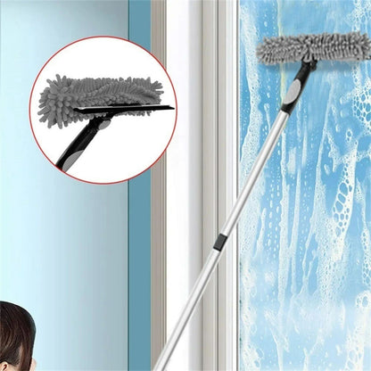 Telescopic Window Cleaning Kit 4.5m Pole Squeegee Microfibre No Ladder 20ft