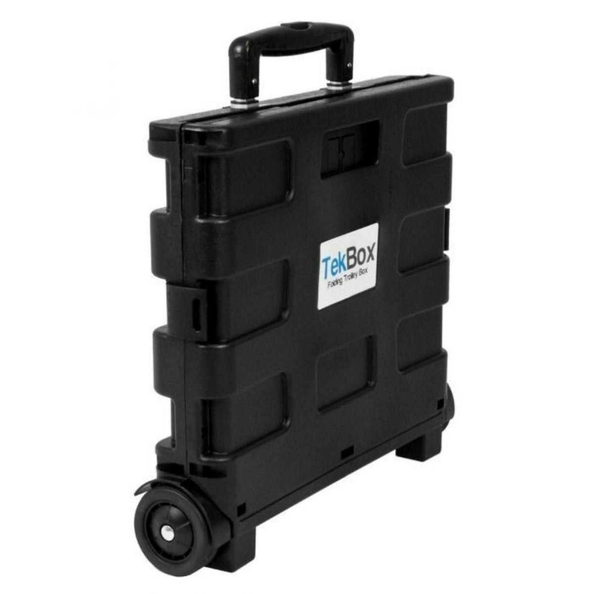 Folding Shopping Trolley Cart Collapsible Crate on Wheels 25kg 80mm UK
