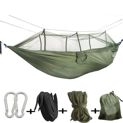 Double Camping Hammock with Mosquito Net 2 Person Lightweight 440lbs Portable