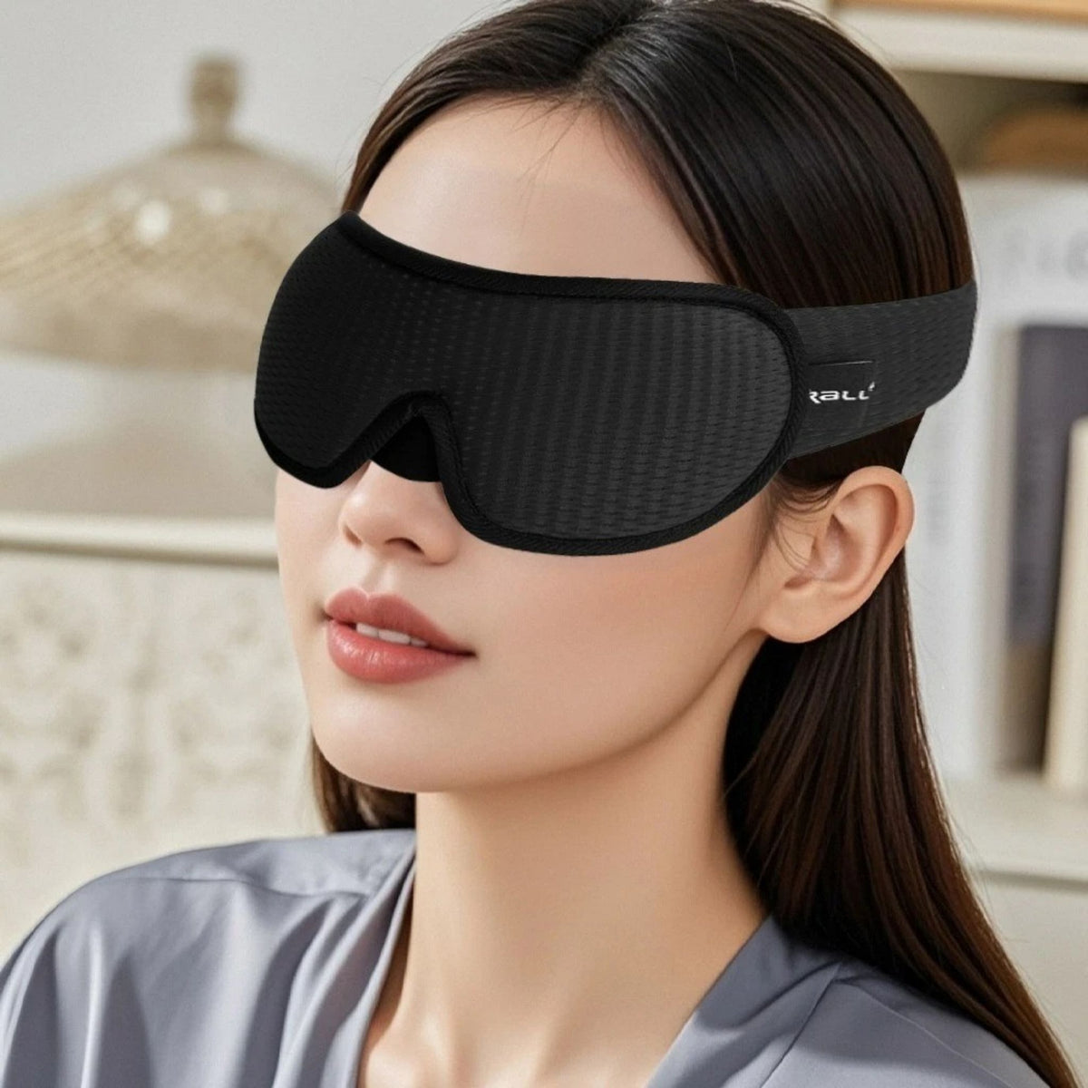 Sleep Eye Mask 3D Contoured Light Blocker Soft Padded Breathable Night