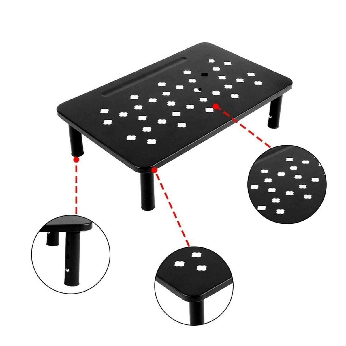 Riser Stand Riser Metal Adjustable Mesh Platform for Computer or Laptop