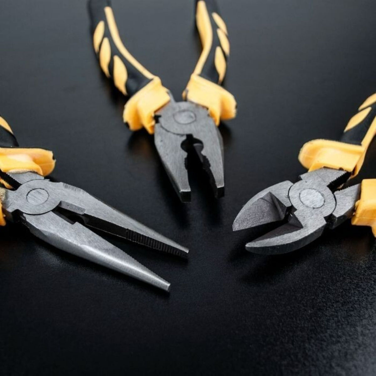 Set of 3 Pliers Soft Grip Tempered Carbon Steel for Precision & Durability