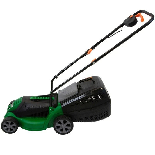 Electric Lawnmower 1200W 32cm Cutting Width 30L Grass Box 3 Height Settings
