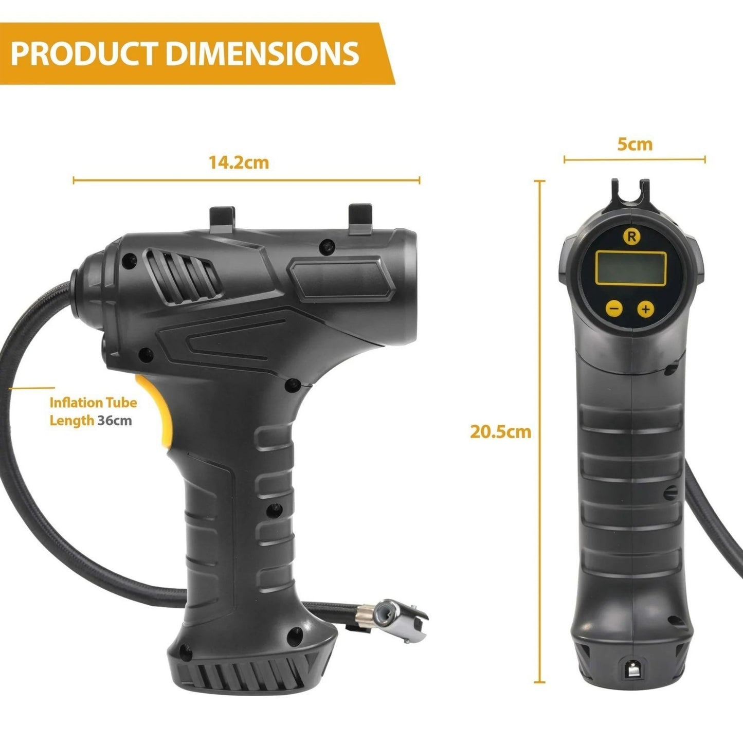 Cordless Tyre Inflator 150PSI Digital Air Compressor Auto Shut-Off Car