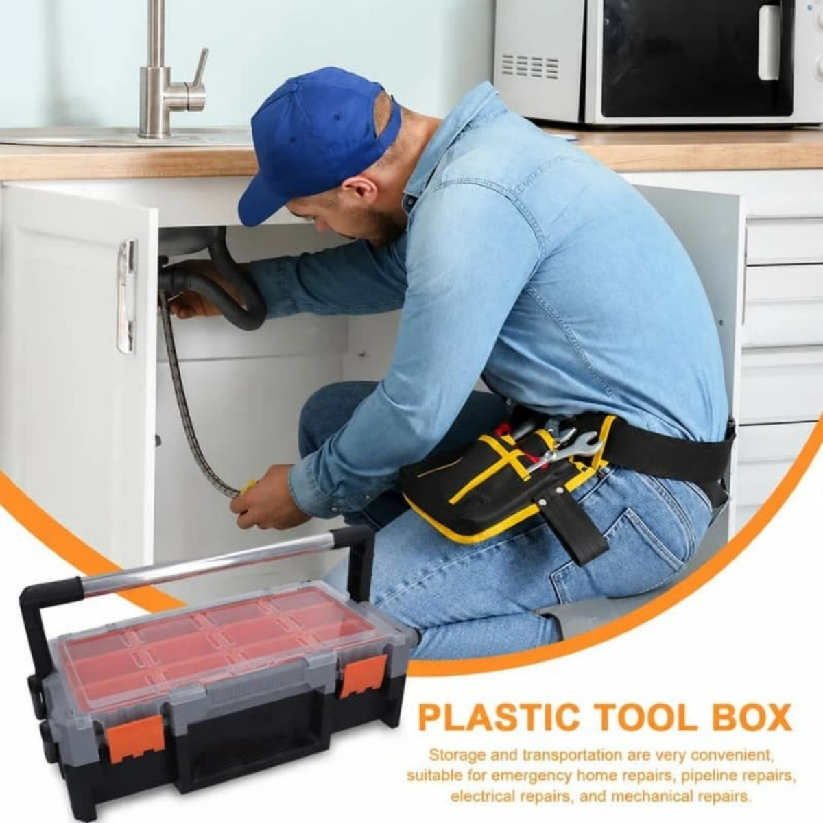 Cantilever Tool Box – Organiser Parts Compartments 45 x 23.5cm