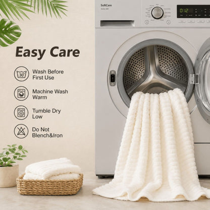 4PCS Fleece Bath Towels 70 x 135cm Soft Absorbent Quick Dry Pink or White