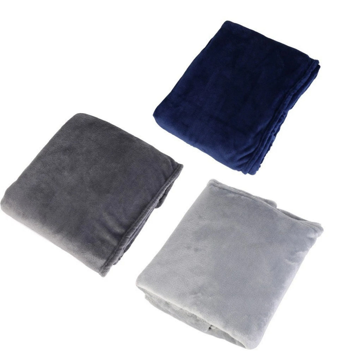 Large Fleece Throw Blanket Soft Warm Lightweight Sofa Bed 3 Colours