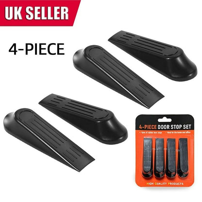Heavy Duty Rubber Door Wedges (4 Pack) – Non-Slip Floor Stoppers