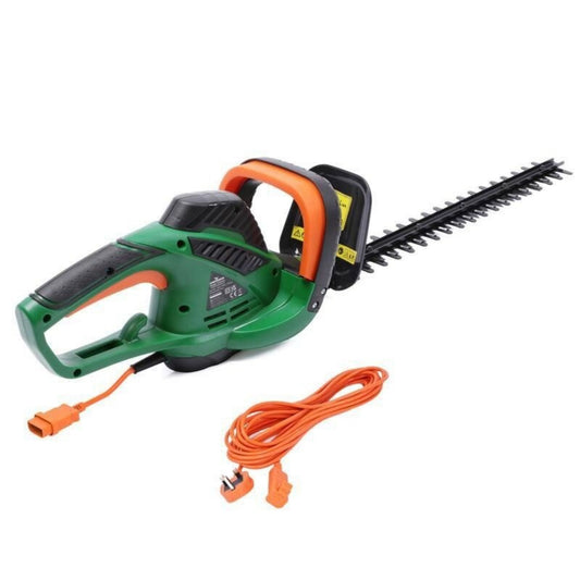 550W Electric Hedge Trimmer 51cm Dual Action Blade Corded 10m Cable