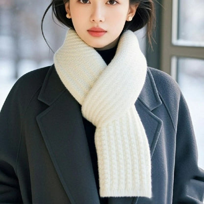 Winter Wool Scarf for Women Solid Colour Warm Soft Cosy Neck Wrap Gift