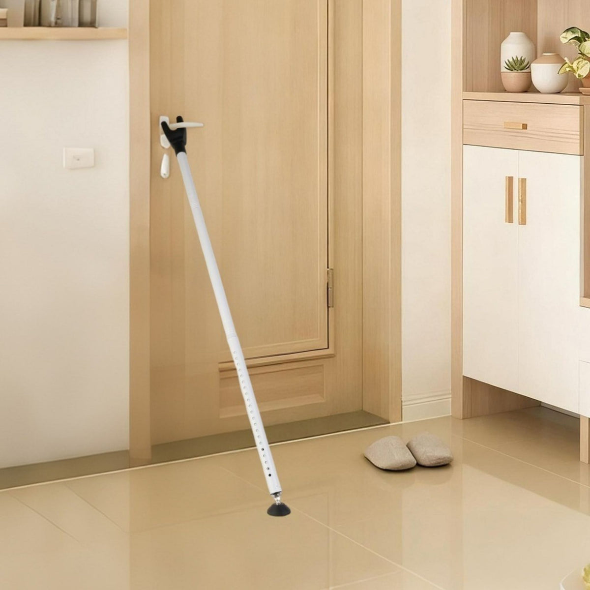 Adjustable Door Security Bar Heavy Duty Jammer Brace 106–136cm 400lbs