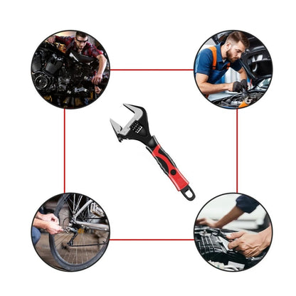 6 Inch Adjustable Wrench Spanner Extra Wide Jaw 0-30mm Black Oxide Steel