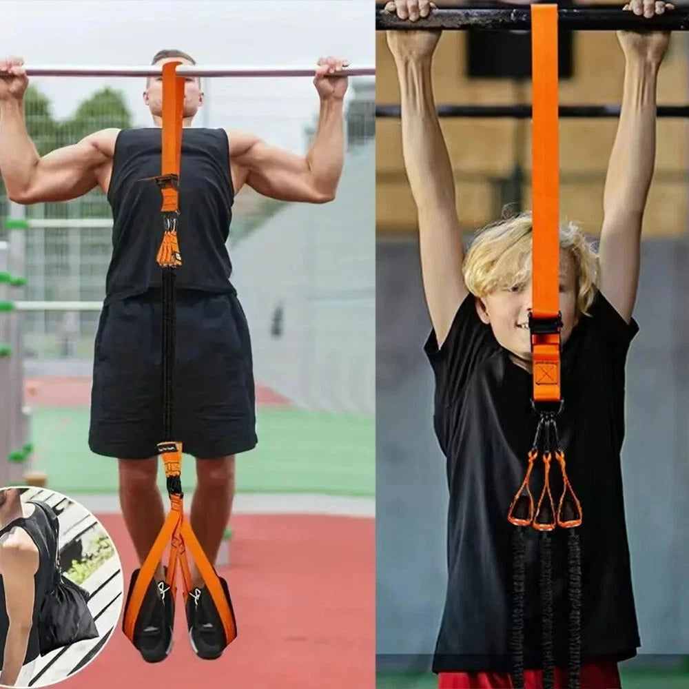 Pull Up Assist Bands Set 225LBS Resistance Knee Rest Sling Strength Training