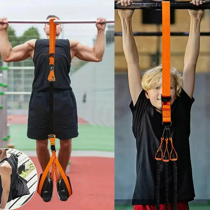 Pull Up Assist Bands Set 225LBS Resistance Knee Rest Sling Strength Training