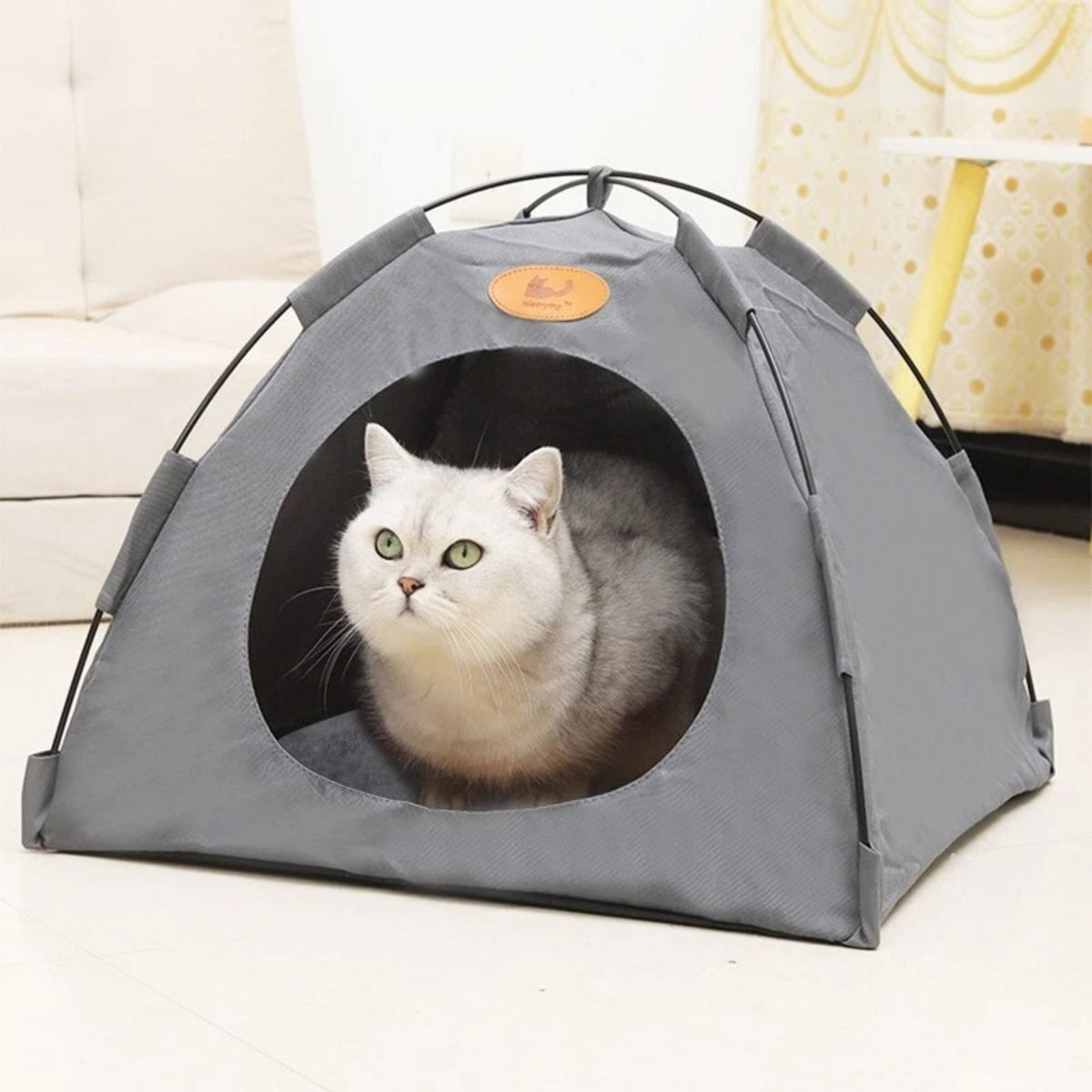 Cat & Puppy Play Tent House with Soft Bed Pad Indoor Outdoor Foldable
