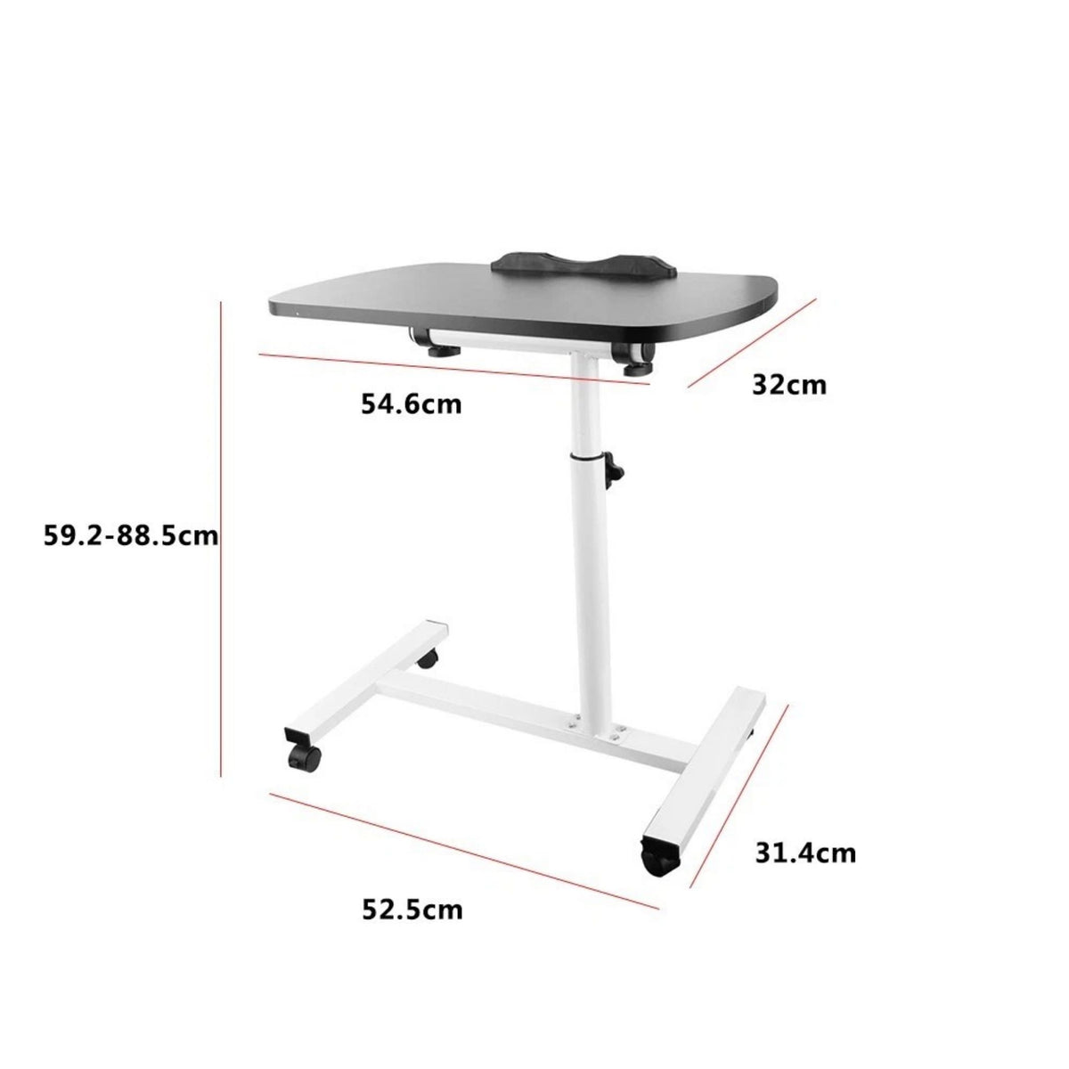 Adjustable Overbed Table – Hospital Style with Wheels 3 Colours to Choose from