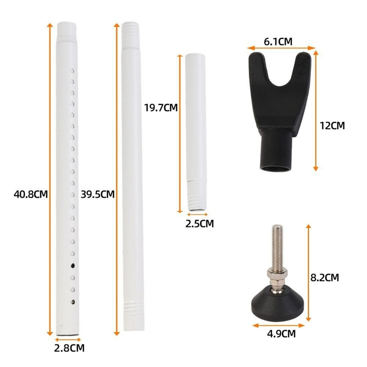 Adjustable Door Security Bar Heavy Duty Jammer Brace 106–136cm 400lbs