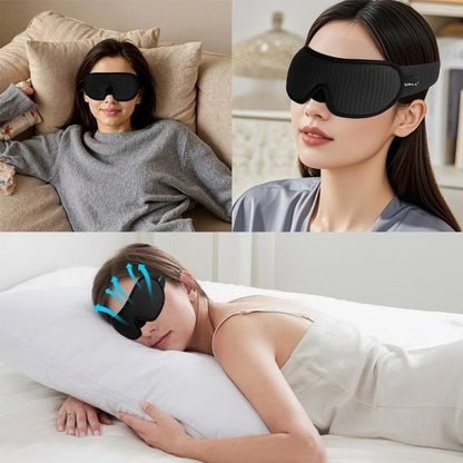 Sleep Eye Mask 3D Contoured Light Blocker Soft Padded Breathable Night