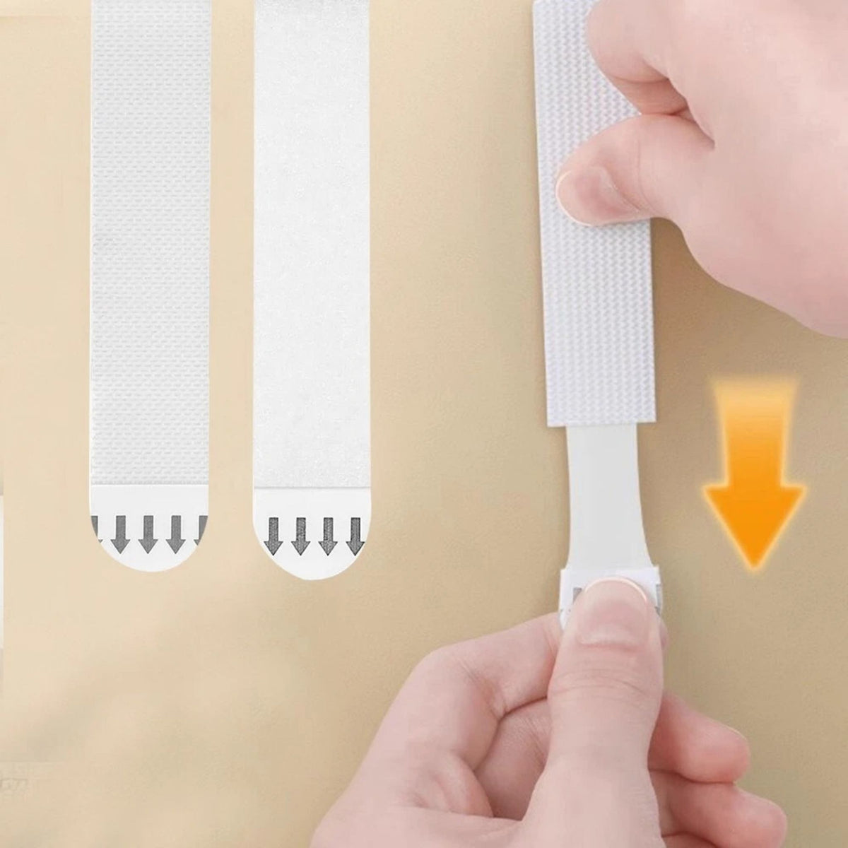 30 Pairs Damage Free Adhesive Hanging Strips Removable Wall Picture Hooks