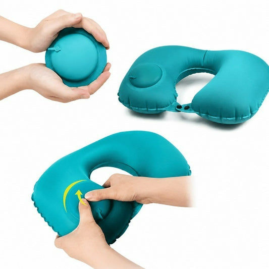 Inflatable Travel Neck Pillow – 360° Head Support