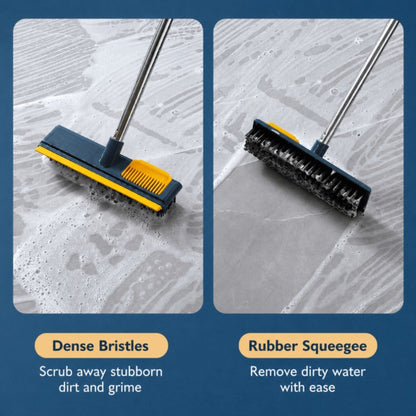 Long Handle Floor Scrub Brush Squeegee & Hair Cleaning Comb Stiff Bristle
