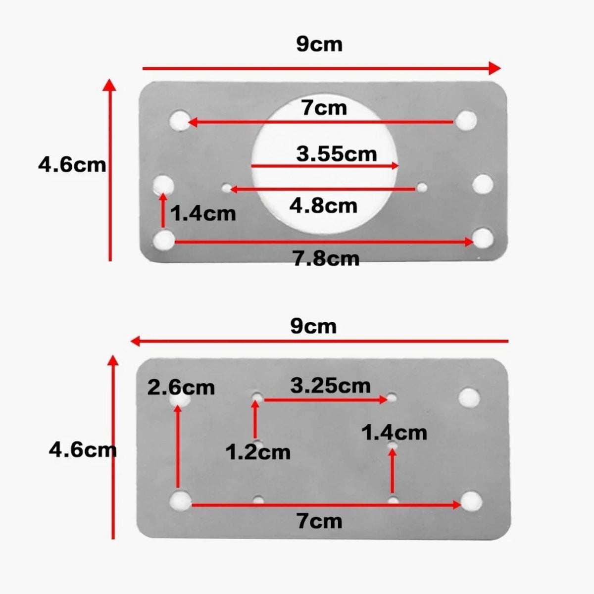 4-Pack Cabinet Door Repair Hinge Plates & Cupboard Hinge Brackets Steel