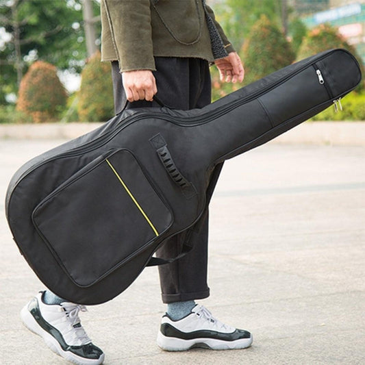Waterproof Guitar Gig Bag Case 106cm Oxford Backpack Black Pocket Zips
