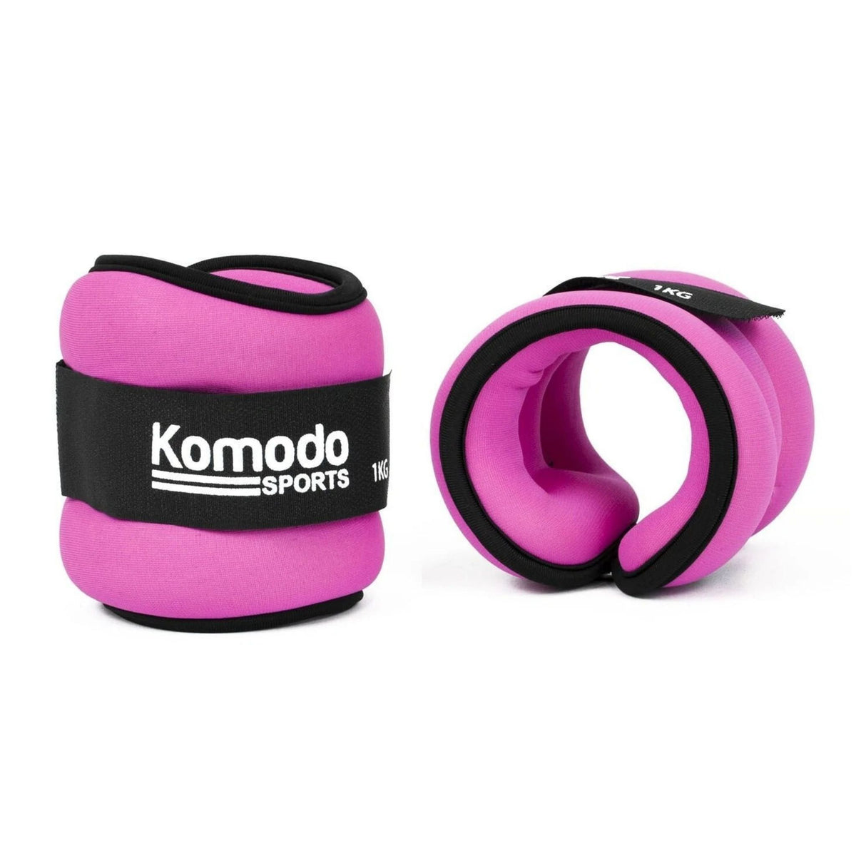 Gym Gloves & Ankle Weights Neoprene Weighted Straps Pink or Black 1-3kg
