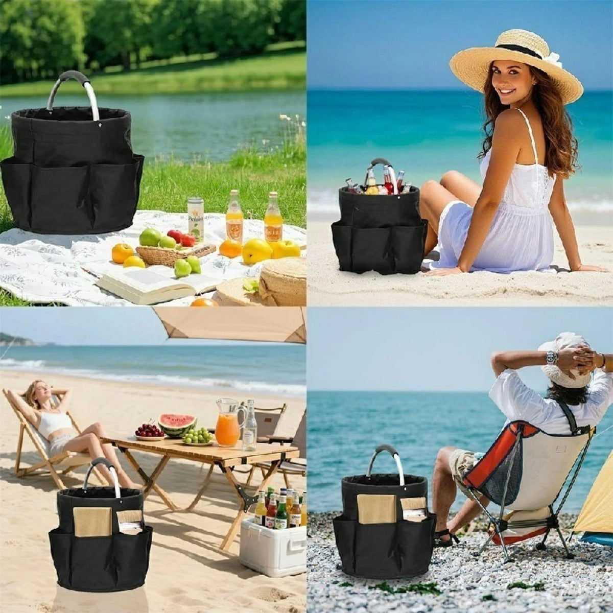 Multifunctional Collapsible Storage Caddy Bag with Handle Garden & Home