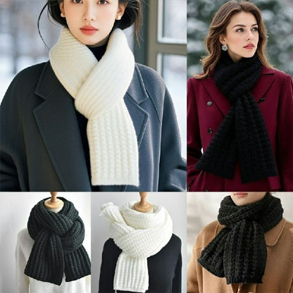 Winter Wool Scarf for Women Solid Colour Warm Soft Cosy Neck Wrap Gift