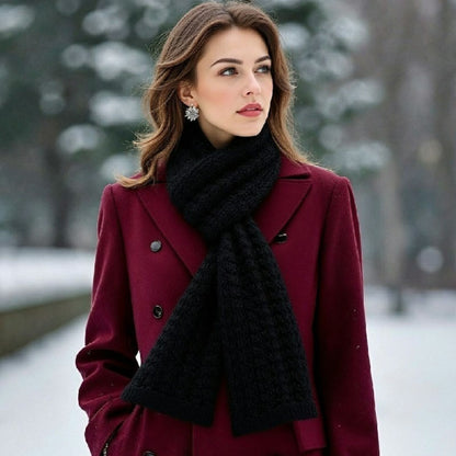 Winter Wool Scarf for Women Solid Colour Warm Soft Cosy Neck Wrap Gift