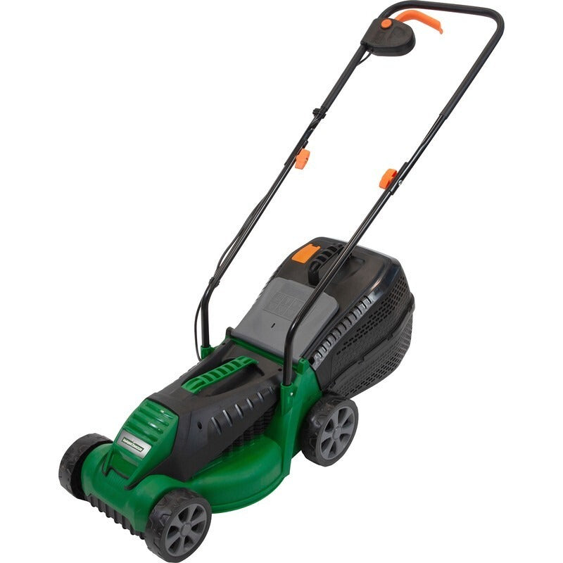 Electric Lawnmower 1200W 32cm Cutting Width 30L Grass Box 3 Height Settings