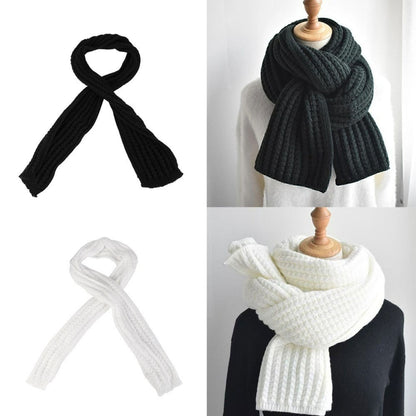 Winter Wool Scarf for Women Solid Colour Warm Soft Cosy Neck Wrap Gift