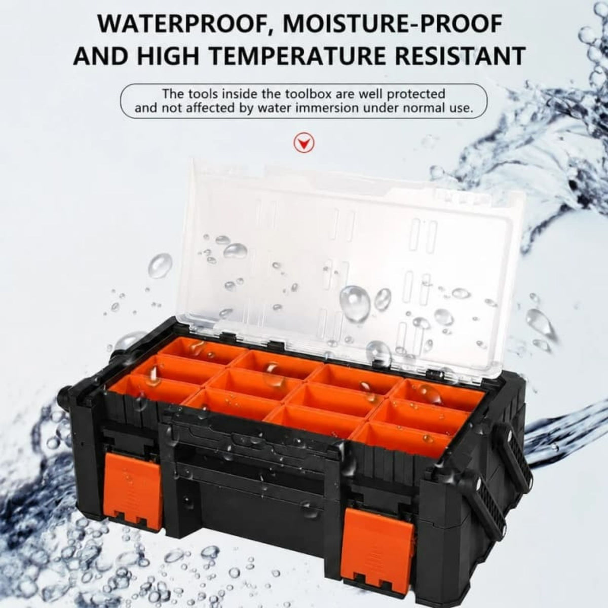 Cantilever Tool Box – Organiser Parts Compartments 45 x 23.5cm