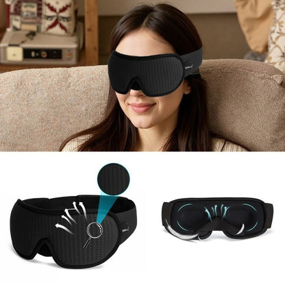 Sleep Eye Mask 3D Contoured Light Blocker Soft Padded Breathable Night