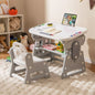 Children Study Desk Chair Set Tiltable Whiteboard Book Stand Kids Learning Table