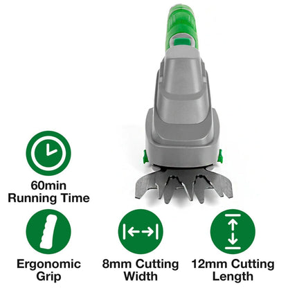 Cordless 3.6V 2-in-1 Grass Shears & Hedge Trimmer Cutter 60 Min Runtime