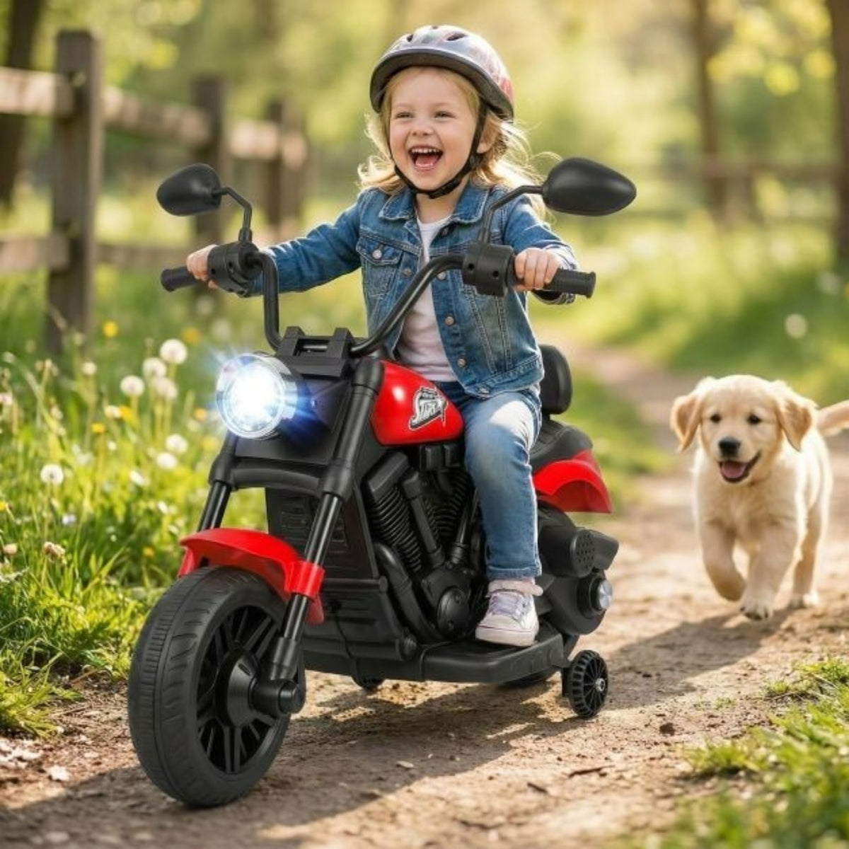 6V Kids Electric Motorbike Ride On Toy Motorcycle Training Wheels Kits