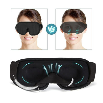 Sleep Eye Mask 3D Contoured Light Blocker Soft Padded Breathable Night
