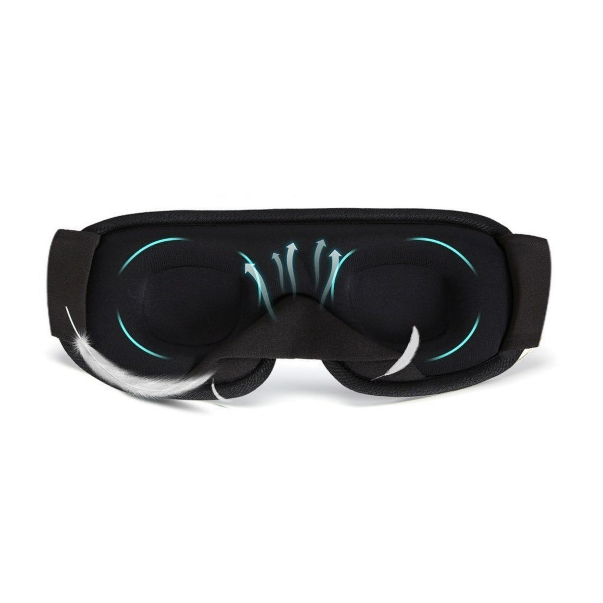 Sleep Eye Mask 3D Contoured Light Blocker Soft Padded Breathable Night