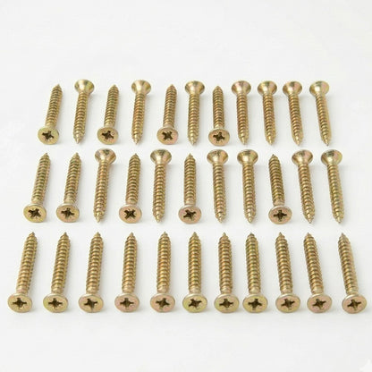 Yellow Zinc Wood Screws Countersunk Twin Thread Pozi ZYP | Boxed 100 200 Pack